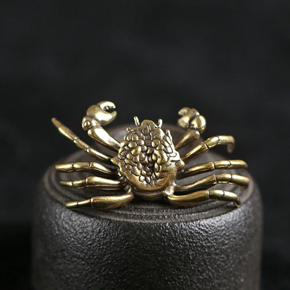

Retro Statue Vintage Ornament Desktop Decor Tabletop Sculpture Household Decoration Exquisite Adornment Unique Crab
