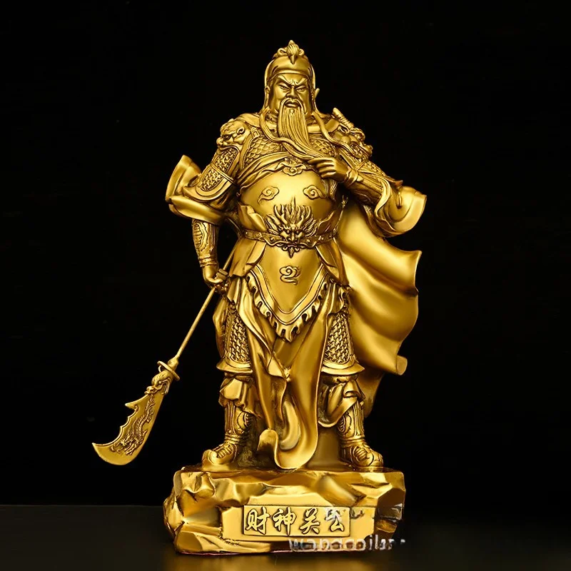 Pure copper Guan Gong entrusts treasure to Guan Yu, the God of Wealth and Martial Arts of Guan Gong