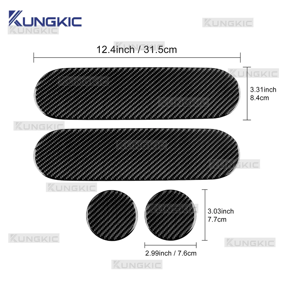 

Real Soft Carbon Fiber For Fiat 500 2008-2024 For Abarth 595/695 2012-2024 LHD RHD Car Seat Adjust Knob Decor Panel Trim Sticker