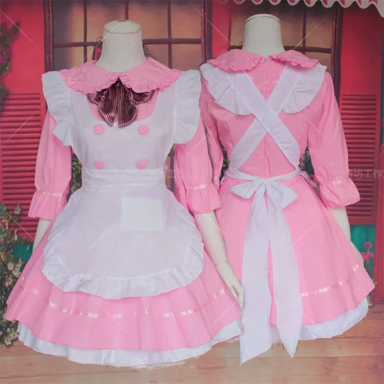 Leuke Lolita Meid Jurk Kostuums Cosplay Pak Voor Meisjes Vrouw Serveerster Meid Party Podiumkostuums