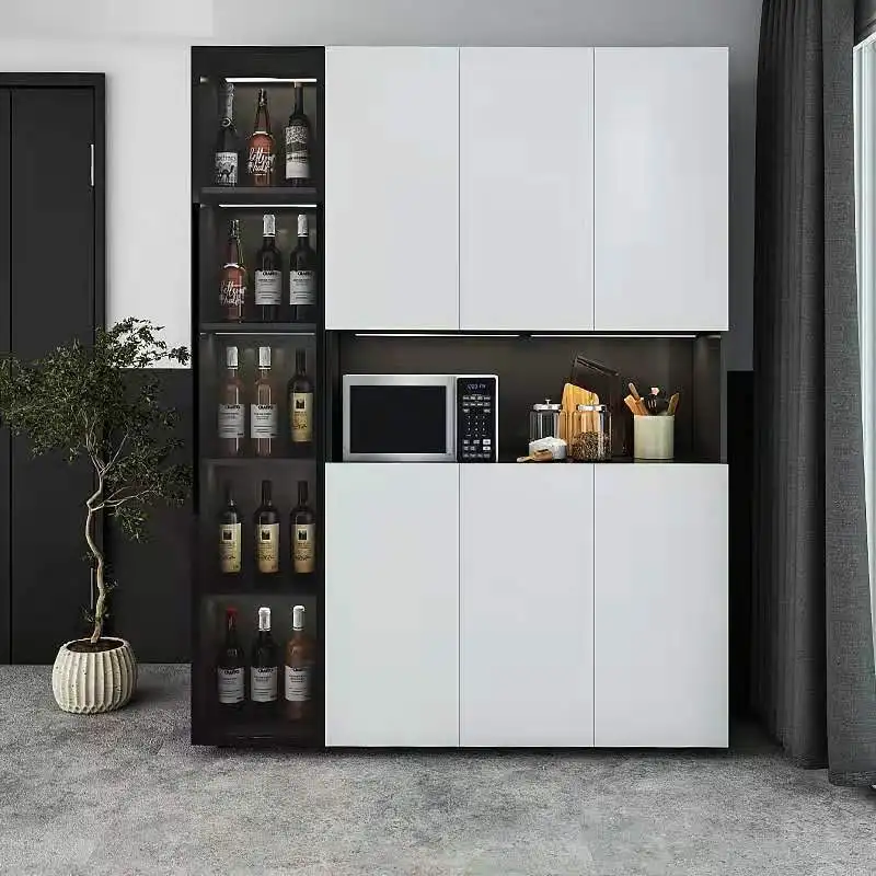 Dining side integrated wall-mounted living room multifunctional storage cabinet