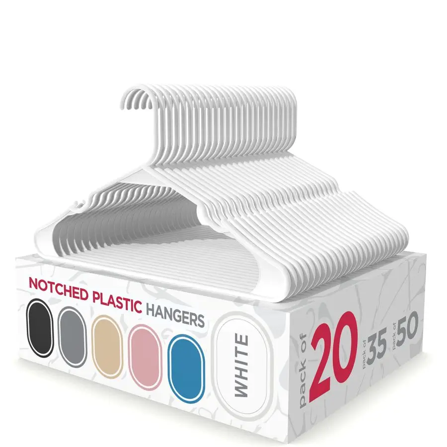 

Plastic Hangers Adult Clothes Hangers TShirt, Dress, Coat Hangers Accessories Notched Hanger, Durable Versatile Color Clothing C