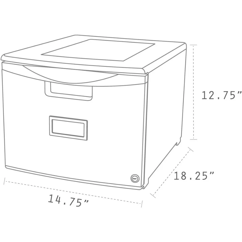 

Portable Mobile File Cabinet with Lockable Drawer, Black, for Home Office Storage of Letter/Legal Documents