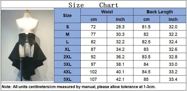 Costume di Halloween con gonna irregolare con fasciatura in vita punk gotico da donna Lolita Girl