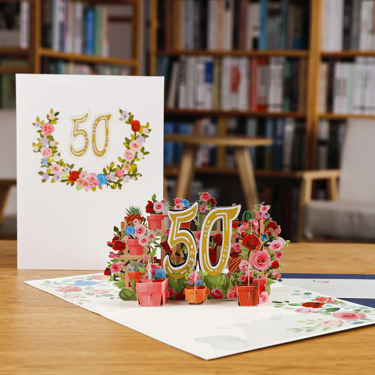 Nummer 1 - 100 Geburtstags-Pop-up-Karte, 3D-Grußkarten für Jubiläum und Hochzeit – Detail 5