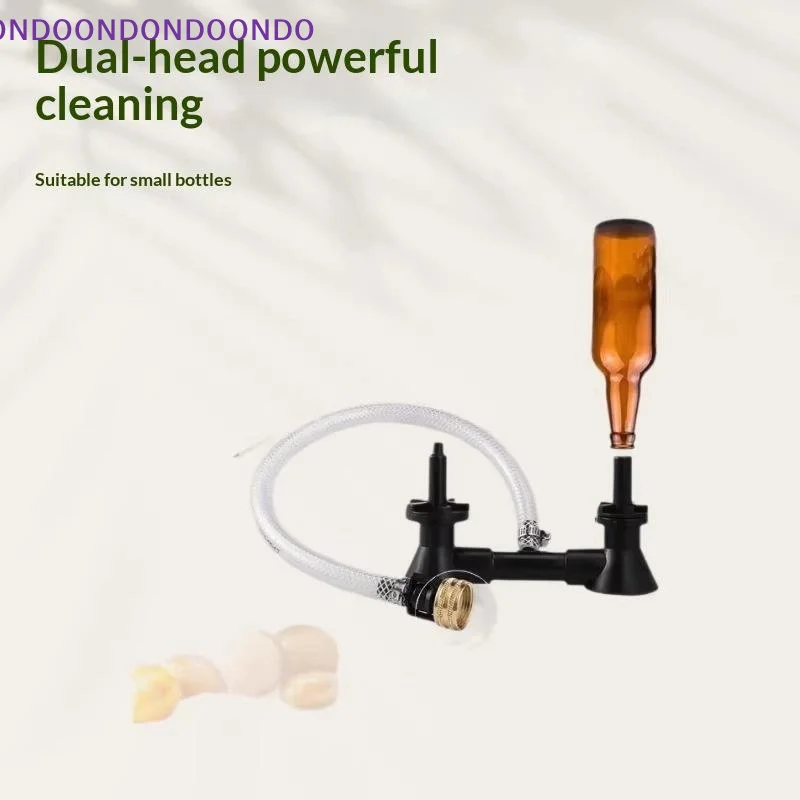 Double Blast Bottle Carboy Washer Wine Rinser Homebrew Beer & Wine Cleaning Equipment Cleaner With Kitchen Faucet Adapter Bar