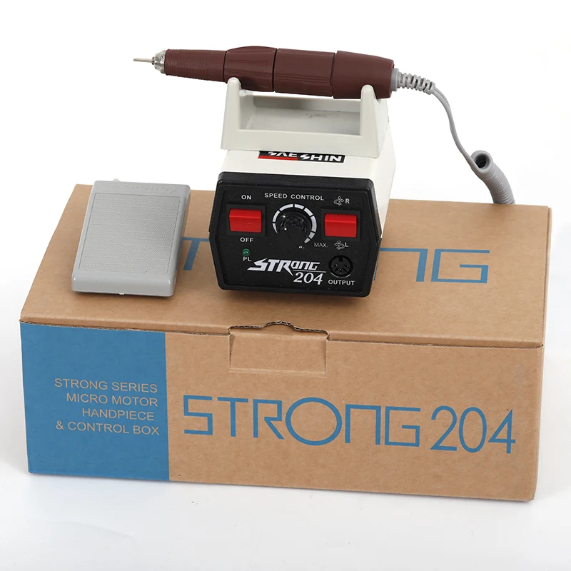 ネイルエンハンスメントセット プロフェッショナルエディション 強力 204+102LN 45000rpm ネイル保護研磨電動セット フットペダル付き