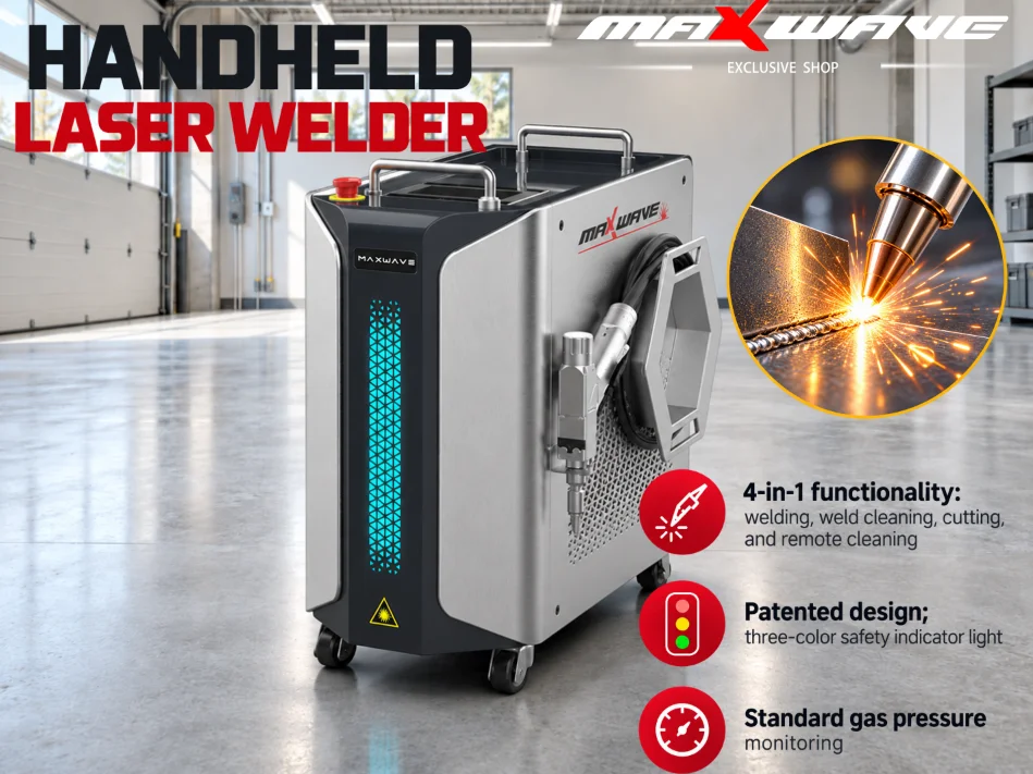 Portable 1500W 2000W Handheld Air-Cooled Fiber Laser Welder for Stainless Steel Aluminum Carbon Steel Sheet Metal Welding