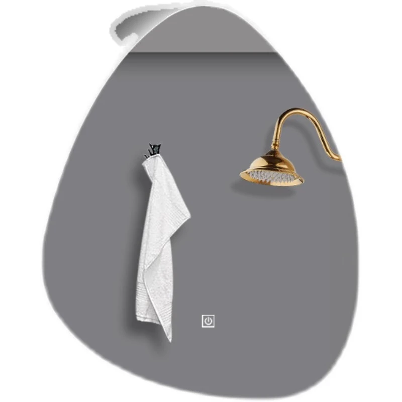 

Customized Simple Bathroom Luminous Mirror Water Drop Bathroom Mirror Washbasin Irregular Special-shaped Mirror Wall Hanging