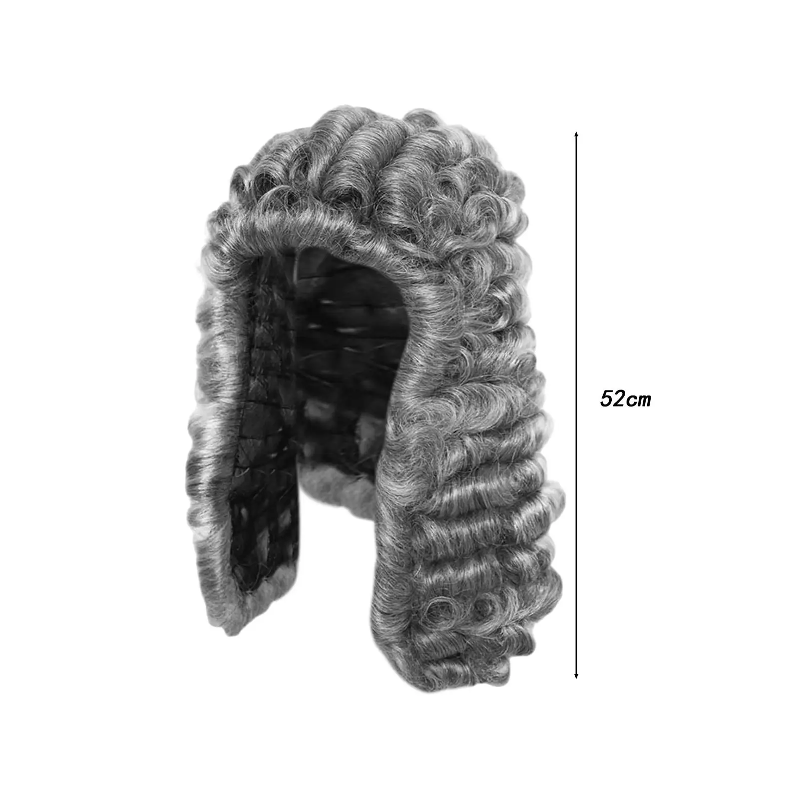 Colonial Wig Long Wavy Men Costume Cosplay Adjustable Cap Soft K Silk Party Wig for Halloween