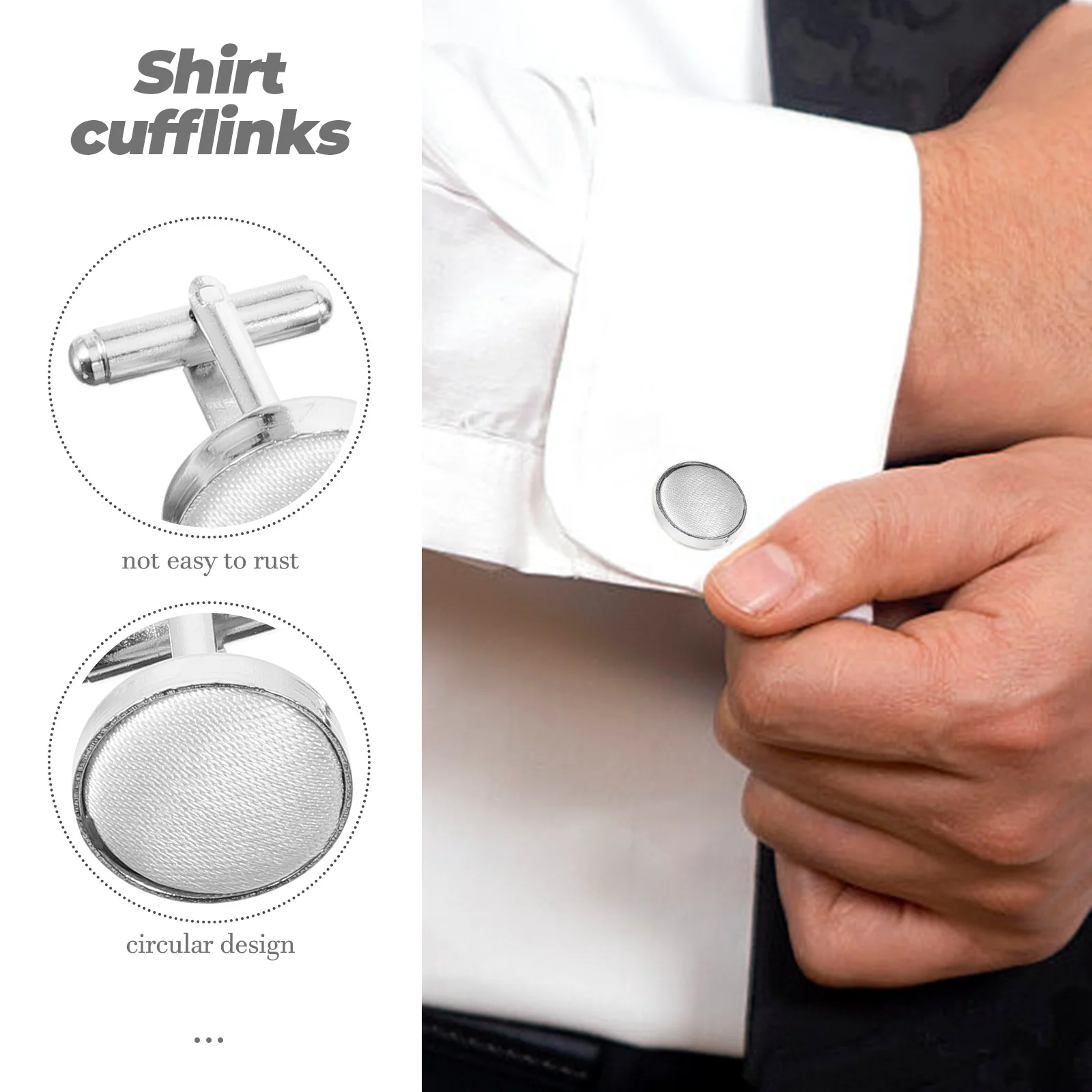 

1Set Bow Tie and Pocket Square Set for Men Premium Cufflinks Handkerchief Groom Accessories Tuxedo Studs Suit Decorative Formal