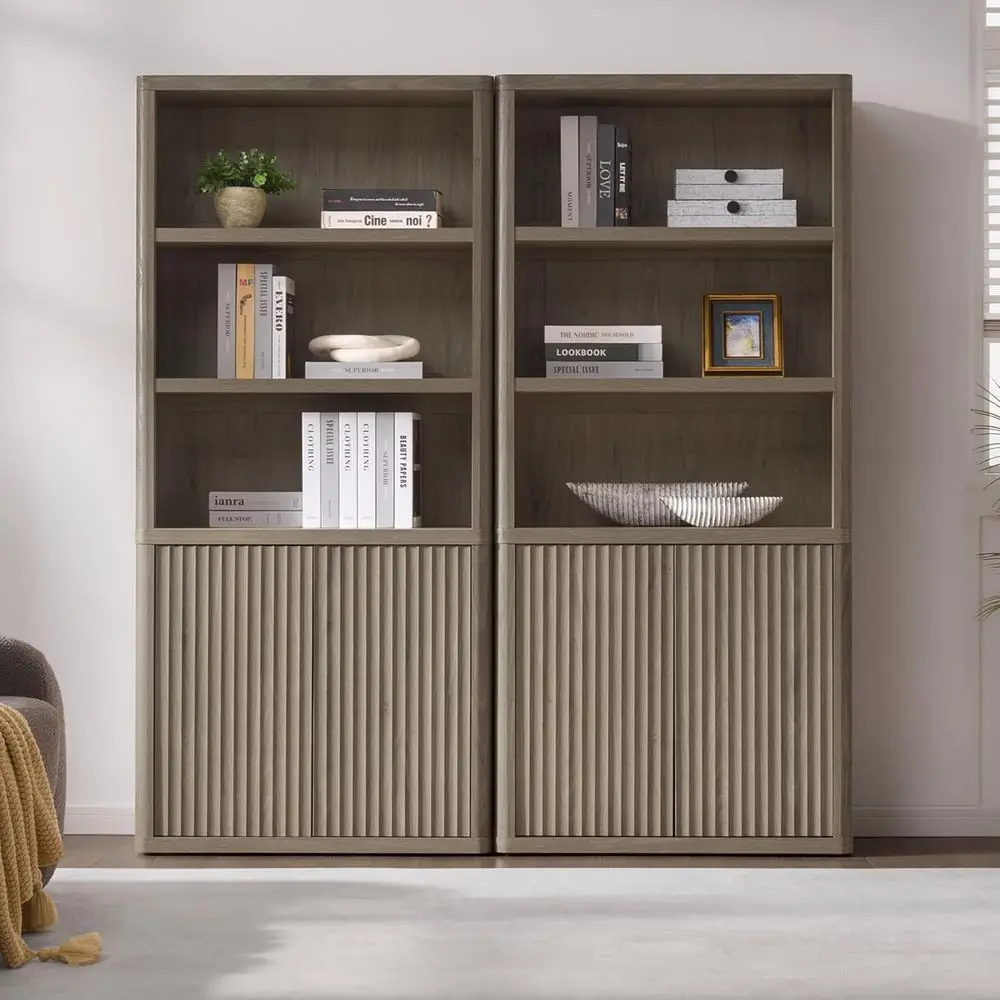 

6-Tier Tall Bookshelf with Adjustable Shelves for Home, Office, and Bedroom Storage