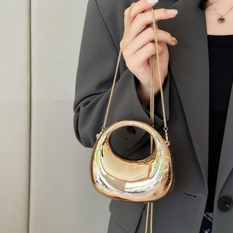 New Cross-Border Fashion Chain Mini Bag Crescent Acrylic Lipstick Coin Purse Crossbody Bag