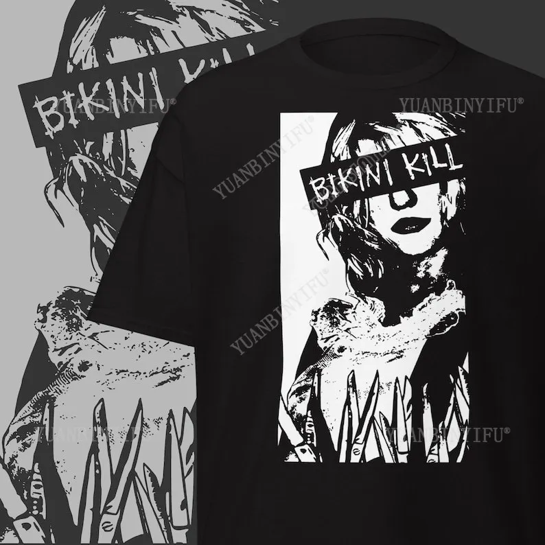 

Модная футболка Bikini Kill, готическая футболка Death Thrashing Melodic, новая металлическая группа, хлопок с коротким рукавом, подарочная мужская одежда с графикой