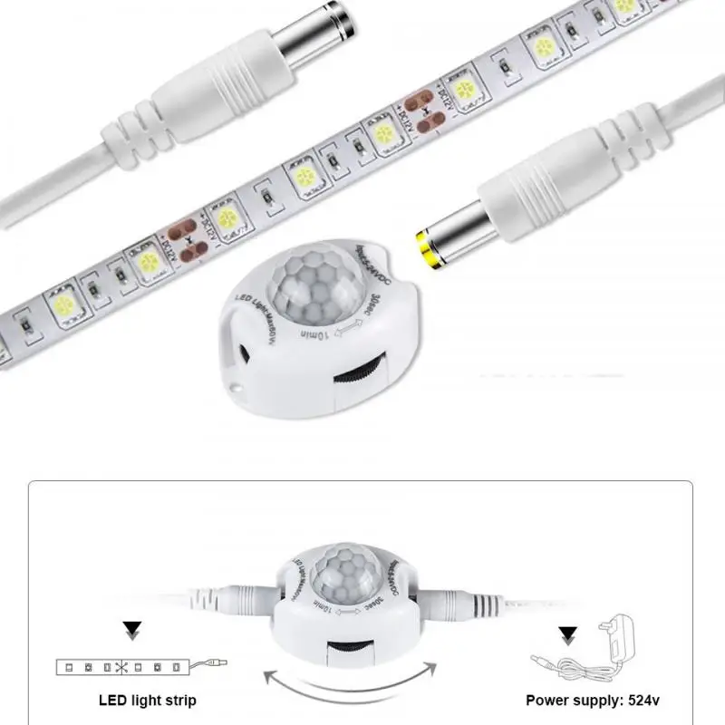 CORUI 모션 센서, DC 5V 12V 조명 스위치, 움직임 감지기 활성화 타이머, 자동 PIR 모션 센서, LED 스트립 라이트 센서