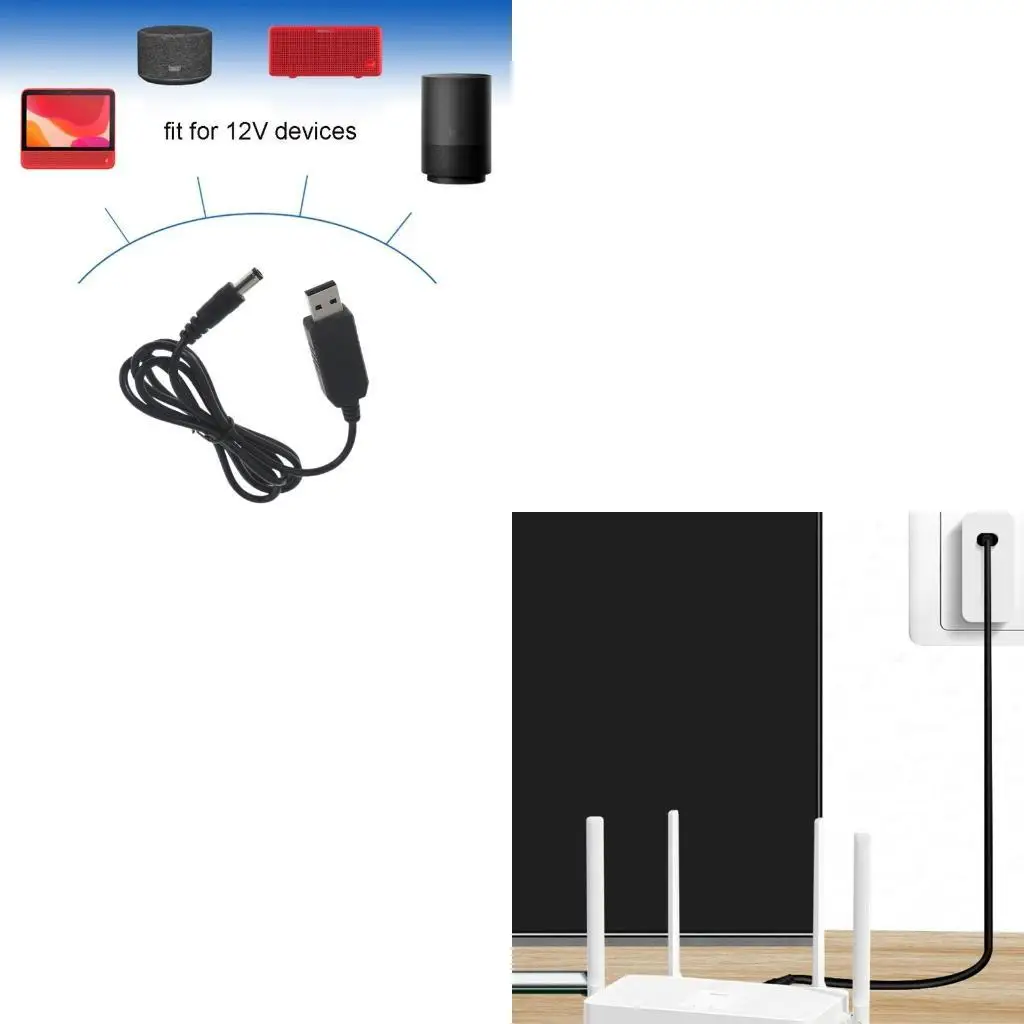 462E QC3.0 USB to 12V 3.5x1.35mm 4.0x1.7mm 5.5x2.5mm Step Up Line Converter Cable