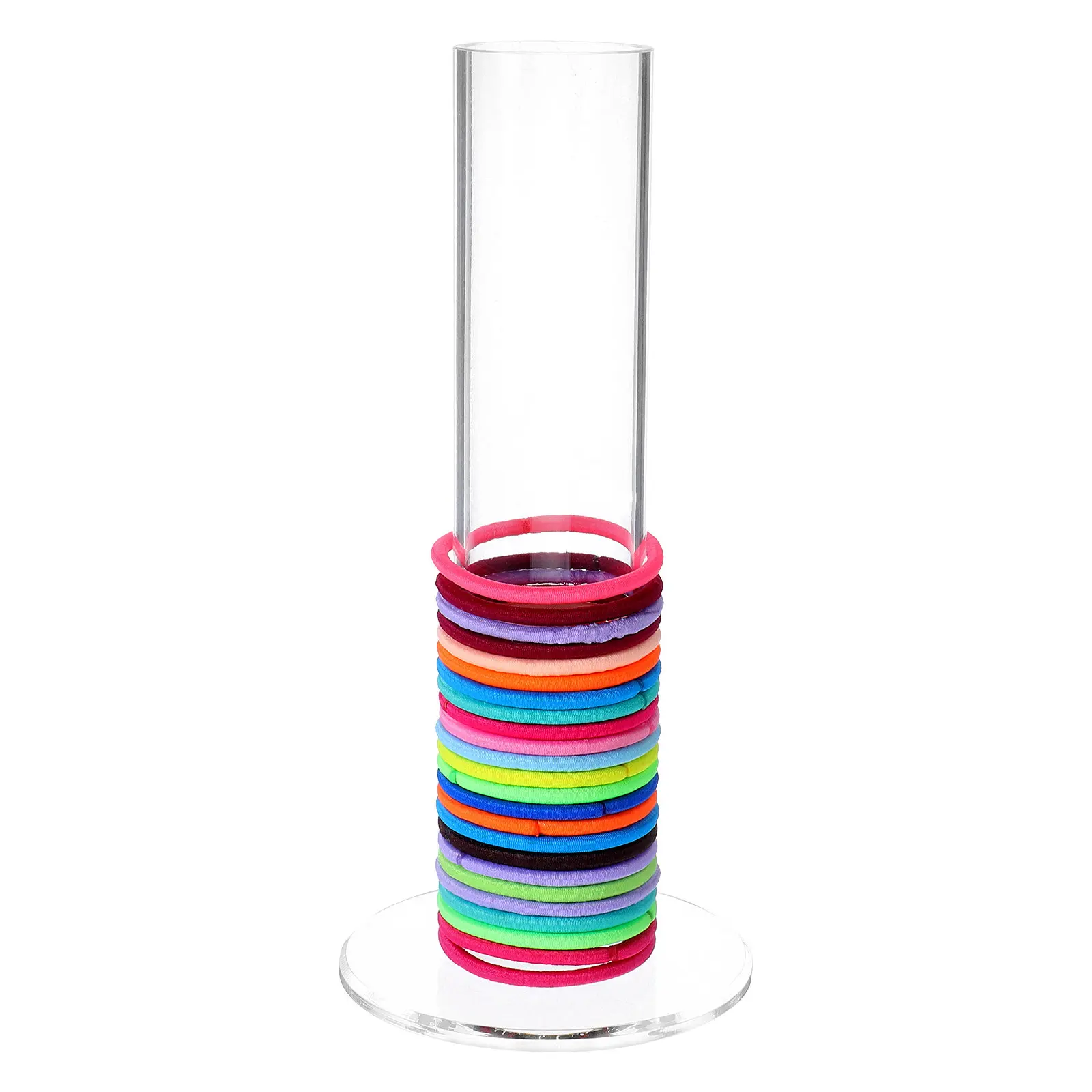 

Acrylic Scrunchie Holder Stand Clear Vertical Display Rack for Hair Ties Scrunchies Bracelets Jewelry Organizer Home Vanity