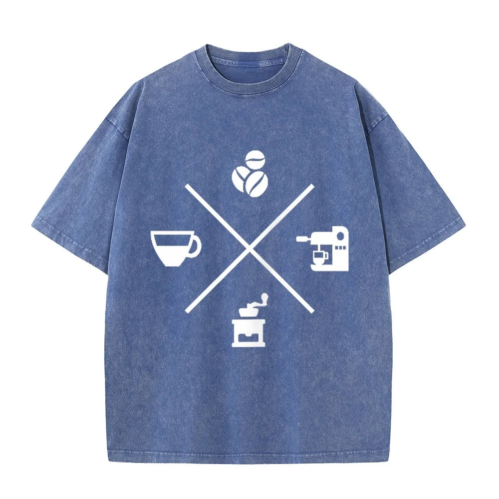 Barista Coffee Espresso Cappuccino Maker T-Shirt 하라주쿠 New Short Sleeve Full Autumn Print Men Shirt Cotton T Casual Tee Graphic