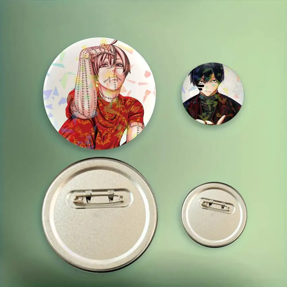 Anime T-tougens A-ankis  Cosplay Costume Badge Laser process Pin  Tinplate Brooch  Anime Prop Xmas Gift