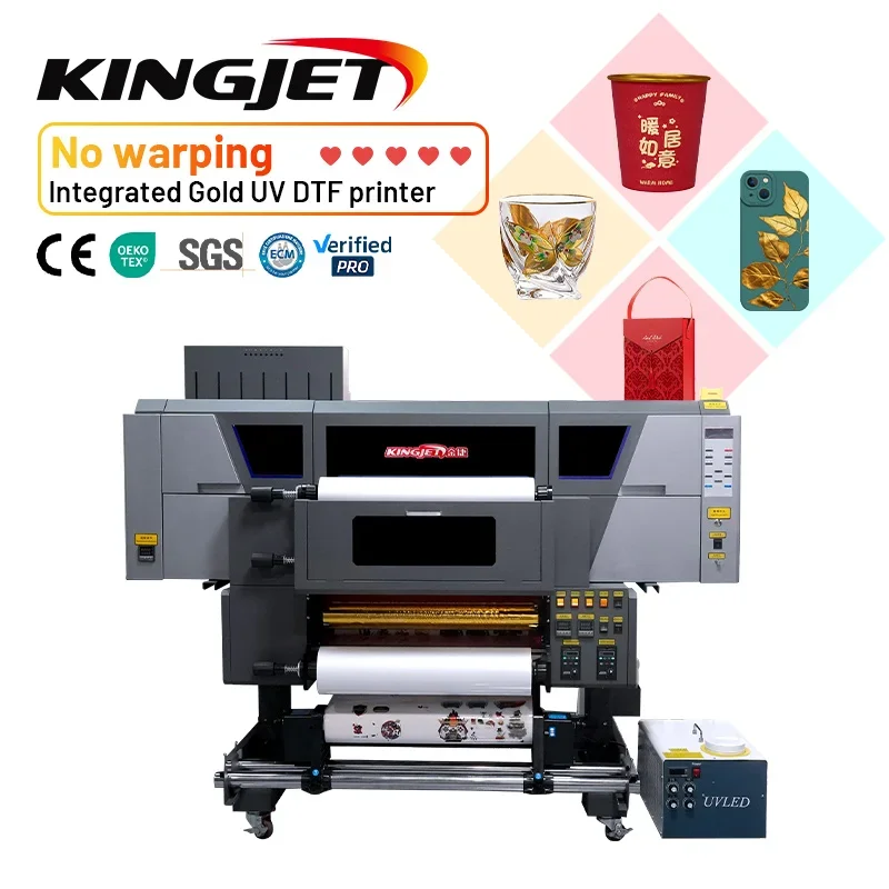 Integrated gold 60cm uv dtf printer cup wraps 16oz transfers sticker dtf uv impresora stickers uvdtf film print uv dtf machine