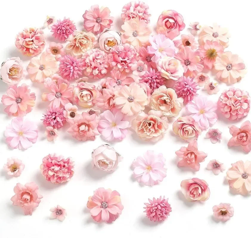 20/40/50 Stück Künstliche Blumenköpfe aus Seide für Heimdekoration, Hochzeitsfeier, DIY-Bastelarbeiten, Geschenk, Girlanden-Zubehör – Detail 8