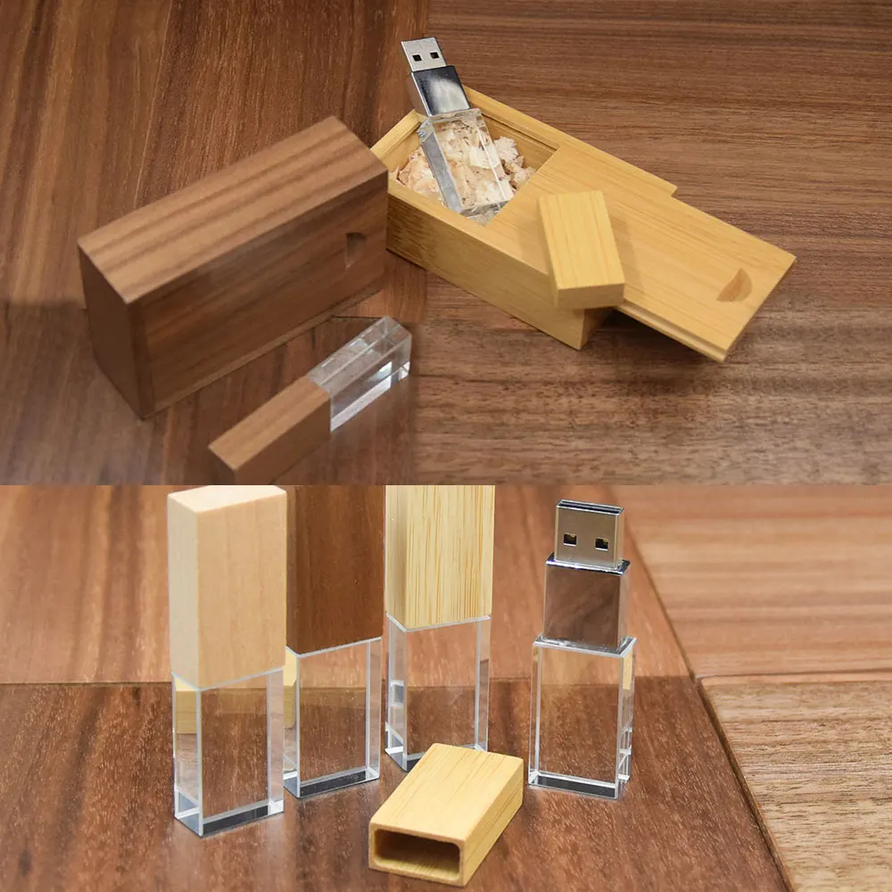 10 قطعة مجموعة صندوق خشبي كريستال القيقب محرك فلاش USB شعار مخصص مجاني لطيف ميموري عصا الخشب محرك القلم 32 جيجابايت 64 جيجابايت 128 جيجابايت #5