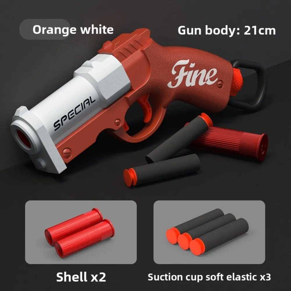 Mini Goblin Rear Pull Loaded Shell Ejection Soft Bullet Gun Launcher Toy Pistol Model for Kids Outdoor Play and Collecting 124