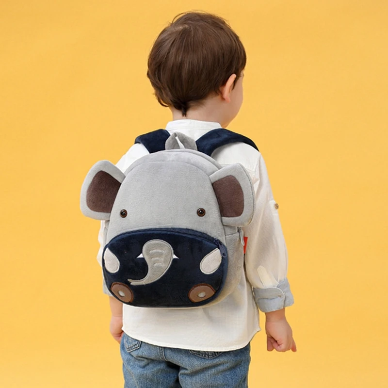 12 Styles Cute Cartoon Animals Plush Backpack for Toddlers Children Boys Girls School Bag Kindergarten Bookbag for 2-4 Years Old