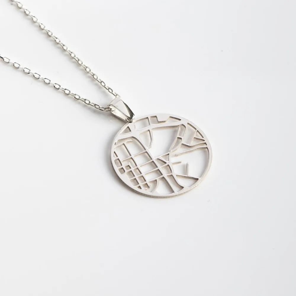 

Personalized Map Pendant Necklace Custom Unique Where We Met Place Coordinate Necklaces Wedding Anniversary Gift