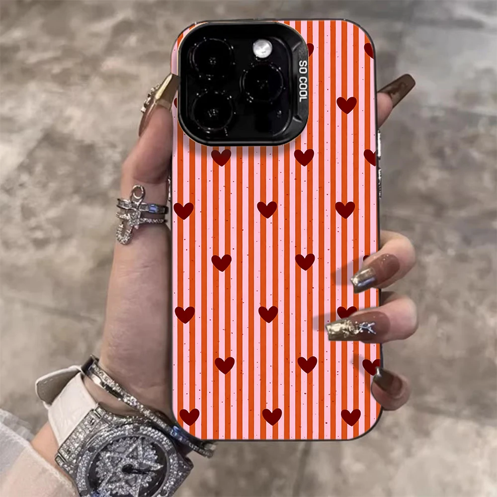Herz- und Streifenmuster Luxus-Handyhülle für Xiaomi Redmi Note 17 Pro Max Hüllen für Redmi Mi 11 Lite 5G 12 14T 15T 13T Pro Lederhülle – Detail 5