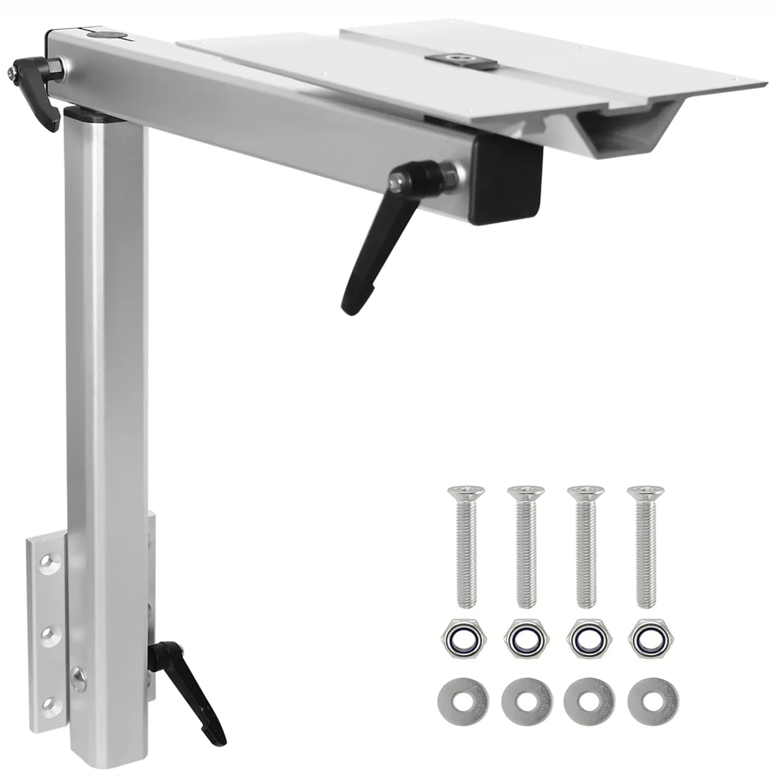 Upgrade Removable Table Leg Swivels 360 Degrees Premium Aluminum Alloy RV Table Leg Bracket Adjustable Accessories for Pontoon