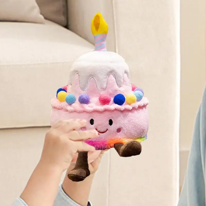 First Birthday Cake Toy Cake Music Doll Musical Plush Toy Cake Shaped Doll With Happy Birthday Song Plush Toy Singing Pillow