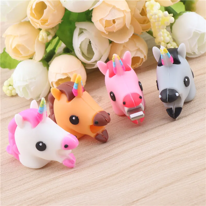 Unicorn Cartoon Cable Protector Organizer Cute Charger Protector Cable Winder Data Line Cord Protective Cover For iPhone