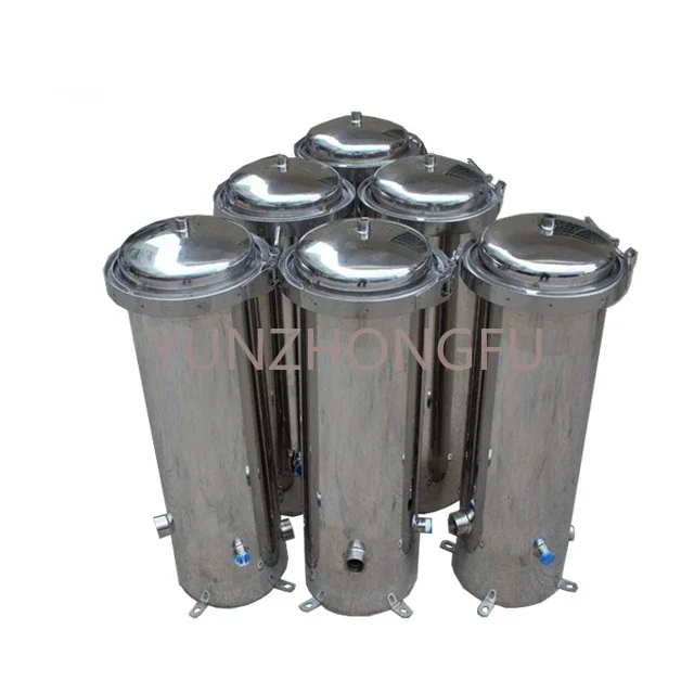 Industrial Boiled Hard Water Ion Exchange Water Softener Tank Stainless Steel Filter Housing