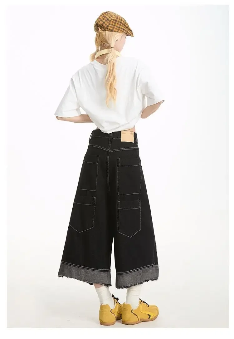 

Y2k Vintage 2000s Baggy Jeans Shorts Women Summer Streetwear Jorts Harajuku Gothic Oversized Amrtican Retro Casual Denim Pants