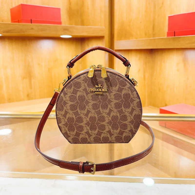 

2025 Fall Winter Unique Apple-Shaped Bag, Elegant Printed Crossbody Purse for Women, Fashion Lucky Charm Bucket Bag