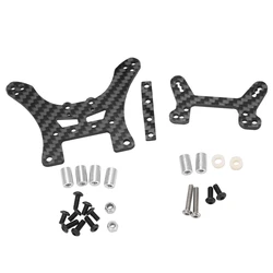 2 pezzi in fibra di carbonio anteriore e posteriore Shock Tower per Tamiya DF-02 DF02 RC parti di aggiornamento per auto accessori