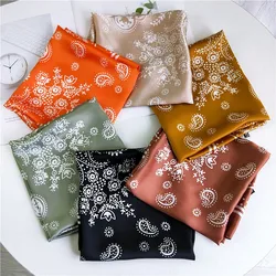 70*70cm Print Square Scarves Women Neckerchief Bandanas Scarf Neck Wrap Decoration Kerchief Headscarf Headband Hair Accessories