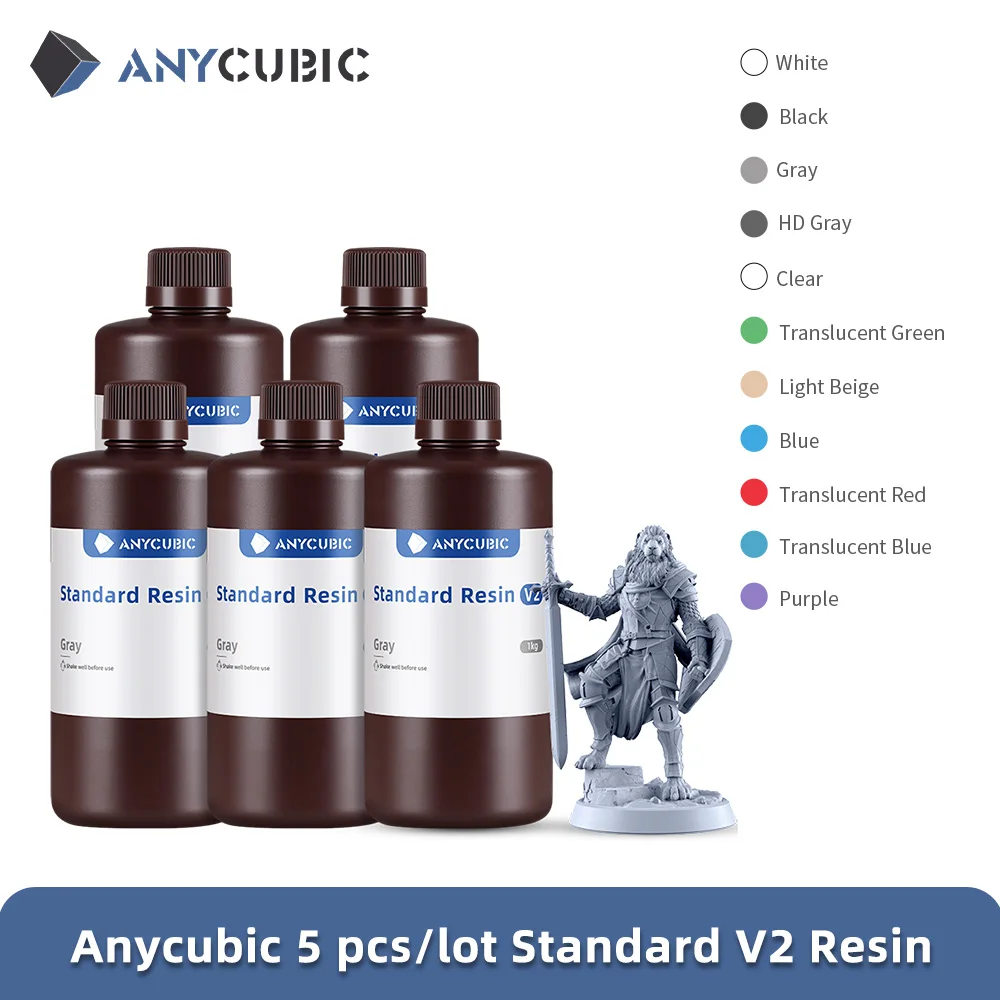 5KG ANYCUBIC 405nm UV Standard V2 Resin For Photon 3D Printer Mono X Printing Material LCD UV Sensitive Resin