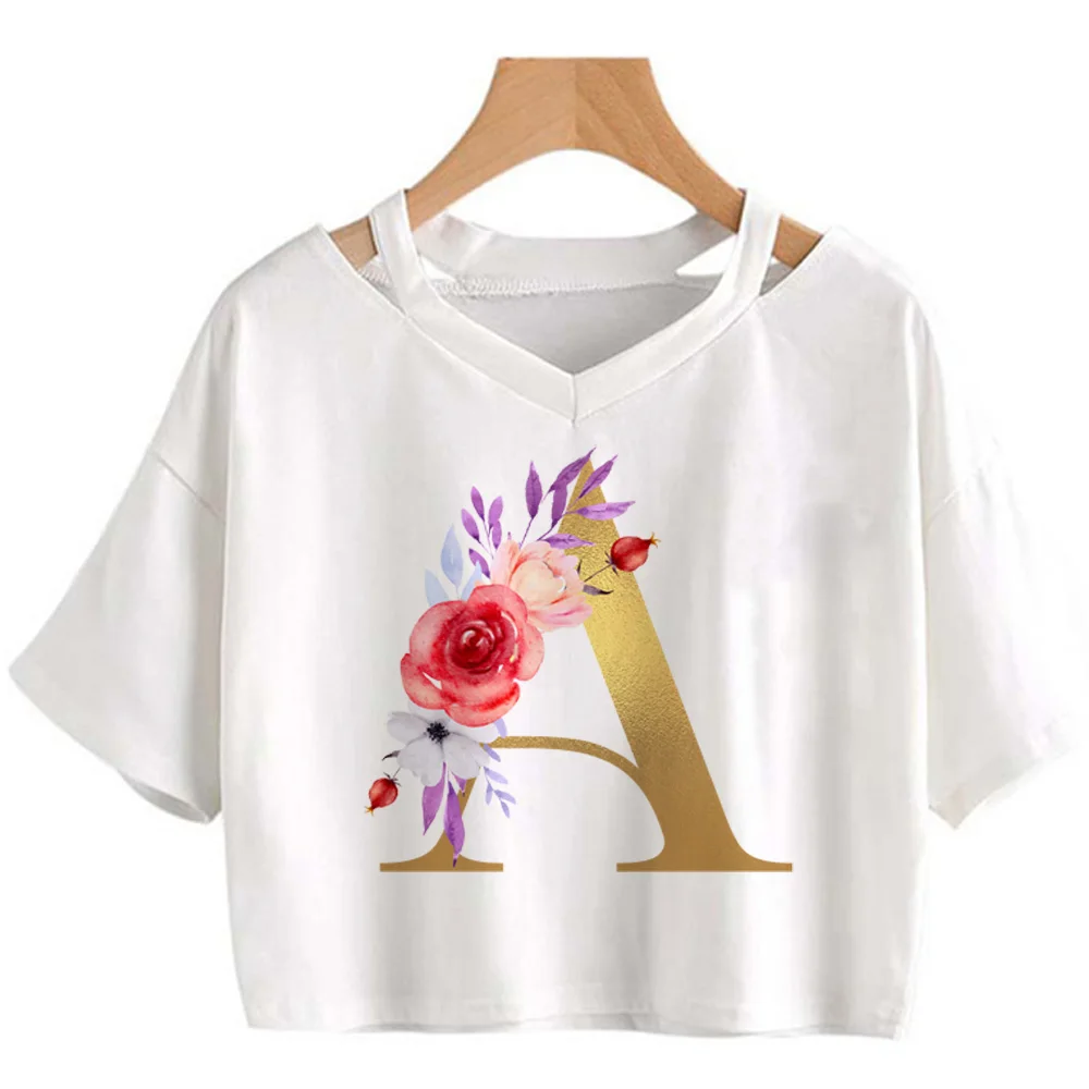 

Alphabet A-z tshirt women manga designer comic t shirt female comic manga clothing