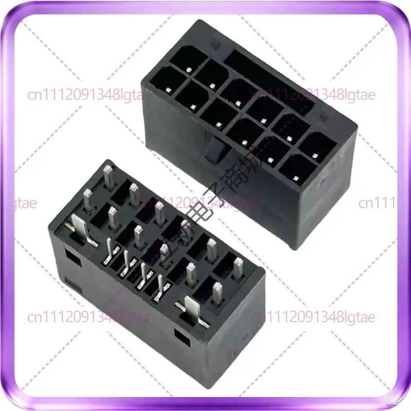 For PCI-E5.0 Graphics Card 16P Pin Block 12 + 4pin Solder Block Power Block for 12VHPWR Graphics Card Power Supply Interface