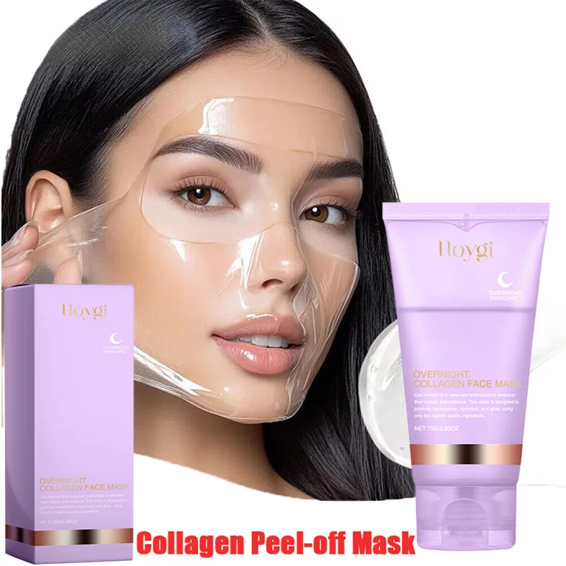 Masque exfoliant au collagène, rétrécissement des pores, élimination des points noirs, contrôle de l'huile, hydratant, éclaircissant, élasticité