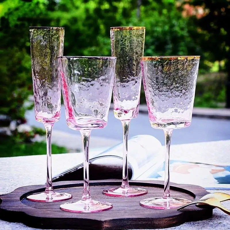 Phnom Penh Red Wine Glass Cup Triangle Wine Crystal Glass High Champagne Sparkling Home Foreign Wine