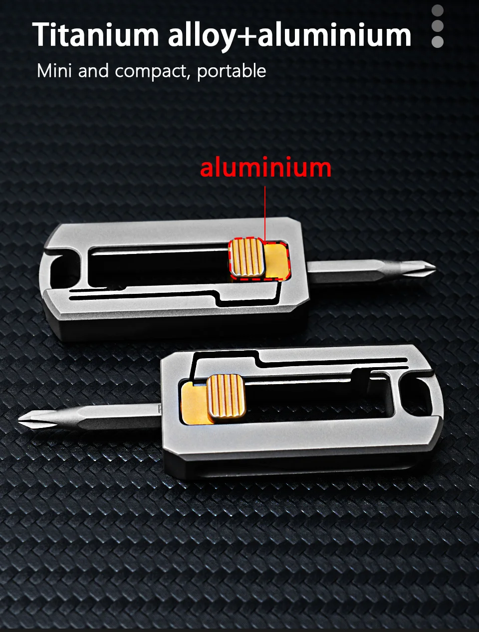 MINI Titanium Alloy Magnetic Force Screwdriver Combination Minor Repairs Laptop Computer Portable Multifunctional EDC Tools