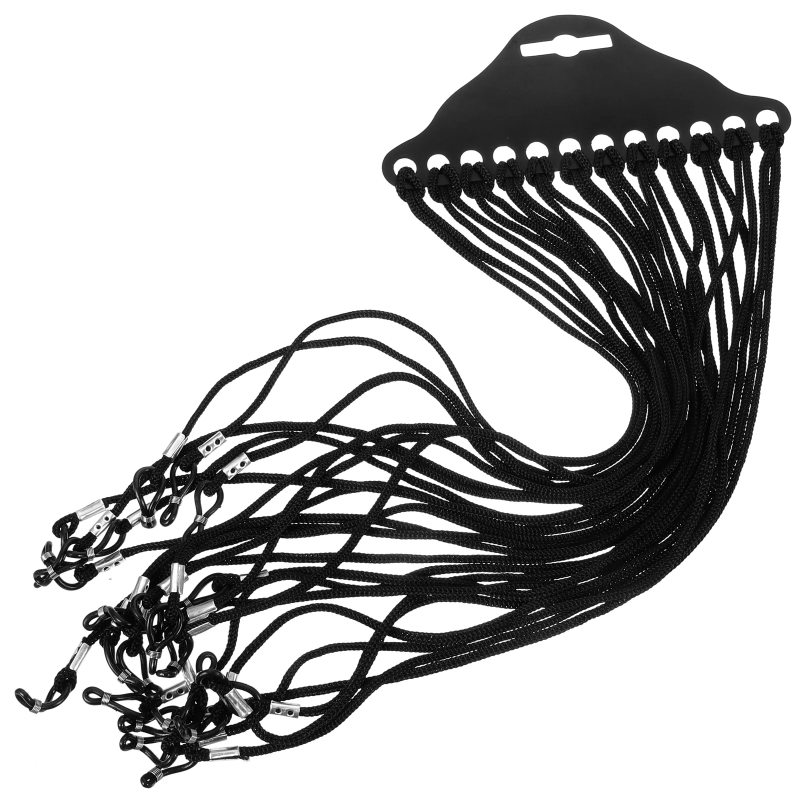 12pcs Nylon Eyeglass/Spectacle/Sunglass/Eyewear Cord Holder Neck String (Black) Eyeglass String Sunglass String