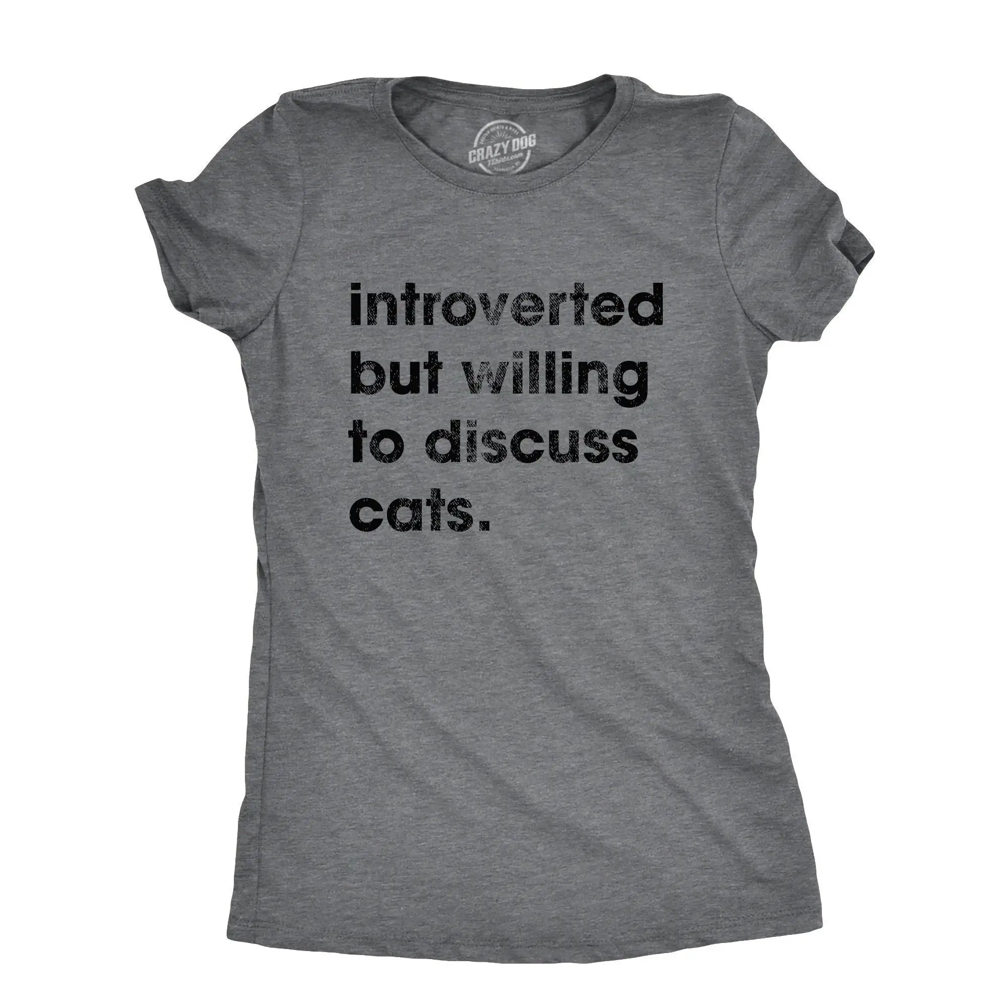 Introverted Willing To Discuss Cats Sarcastic Cat Lover S I Love T Shirt Funny Mom Introvert