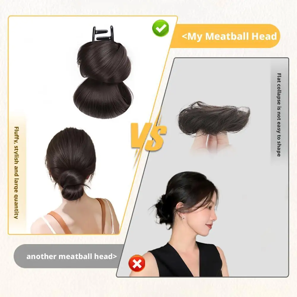 شعر مستعار بمشبك للأوبدو الفورية، قطعة شعر صناعية ذات مظهر طبيعي للنساء، مشبك شعر ضخم منخفض على شكل ذيل حصان #5