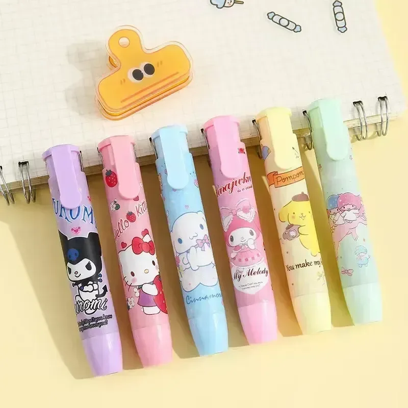 

Sanrio 20pcs Press Eraser Melody Kuromi Pupils' Creative Cartoon Cute Erasers For friend Clean And Traceless Eraser Wholesale