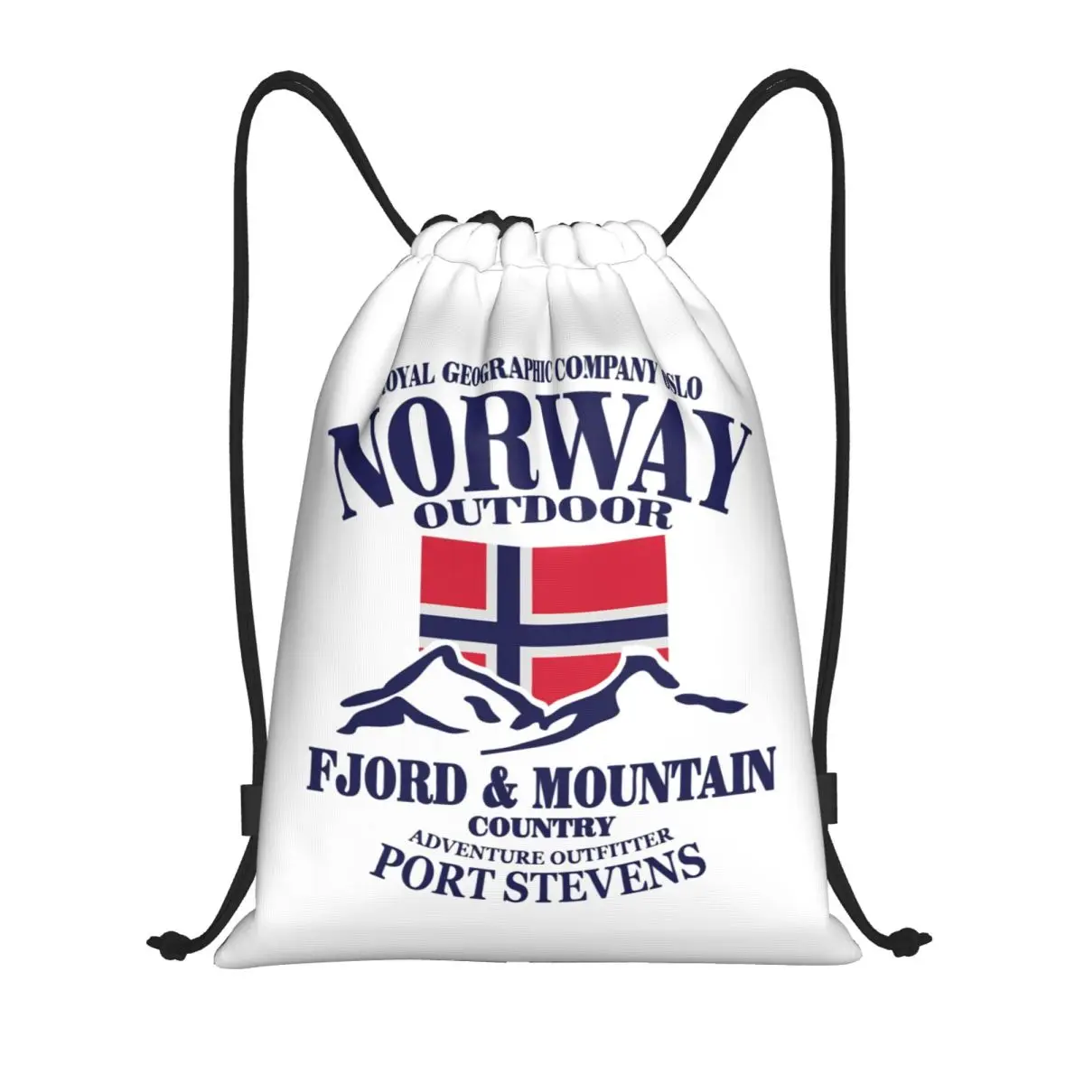 Norway Flag Drawstring Bags Men Women Portable Sports Gym Sackpack Norwegian Flag Shopping Storage Backpacks