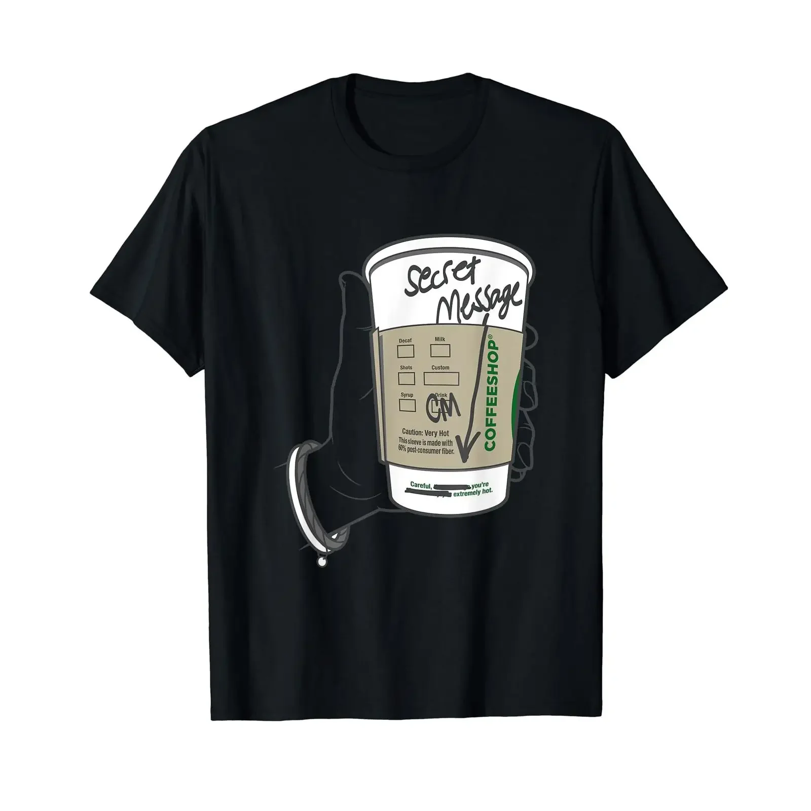 Design café pour les amateurs de T Shirt vintage Washed Slightly Casual fashion Breathable Unisex homme Comfortable graphic
